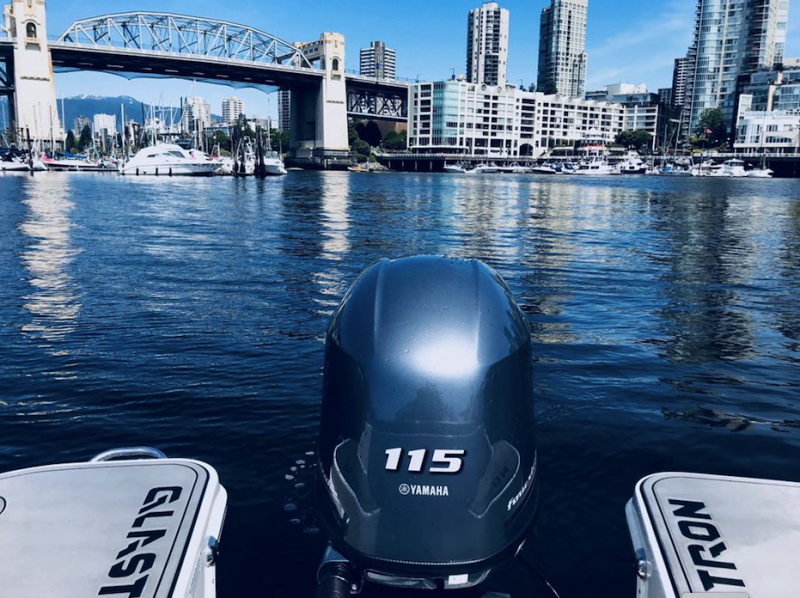 New 115hp on the GT Deluxe Boats! Granville Island Boat Rentals Vancouver Rental Boats